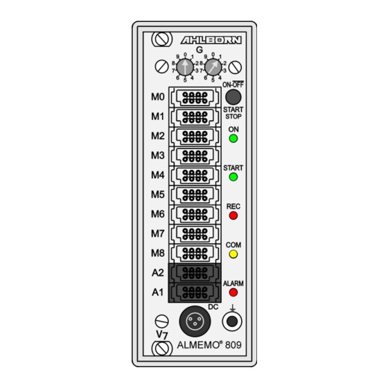 Ahlborn ALMEMO 809 Notice D'utilisation