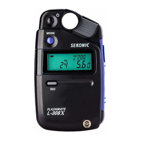 Sekonic FLASHMATE L-308X Manuel D'utilisation