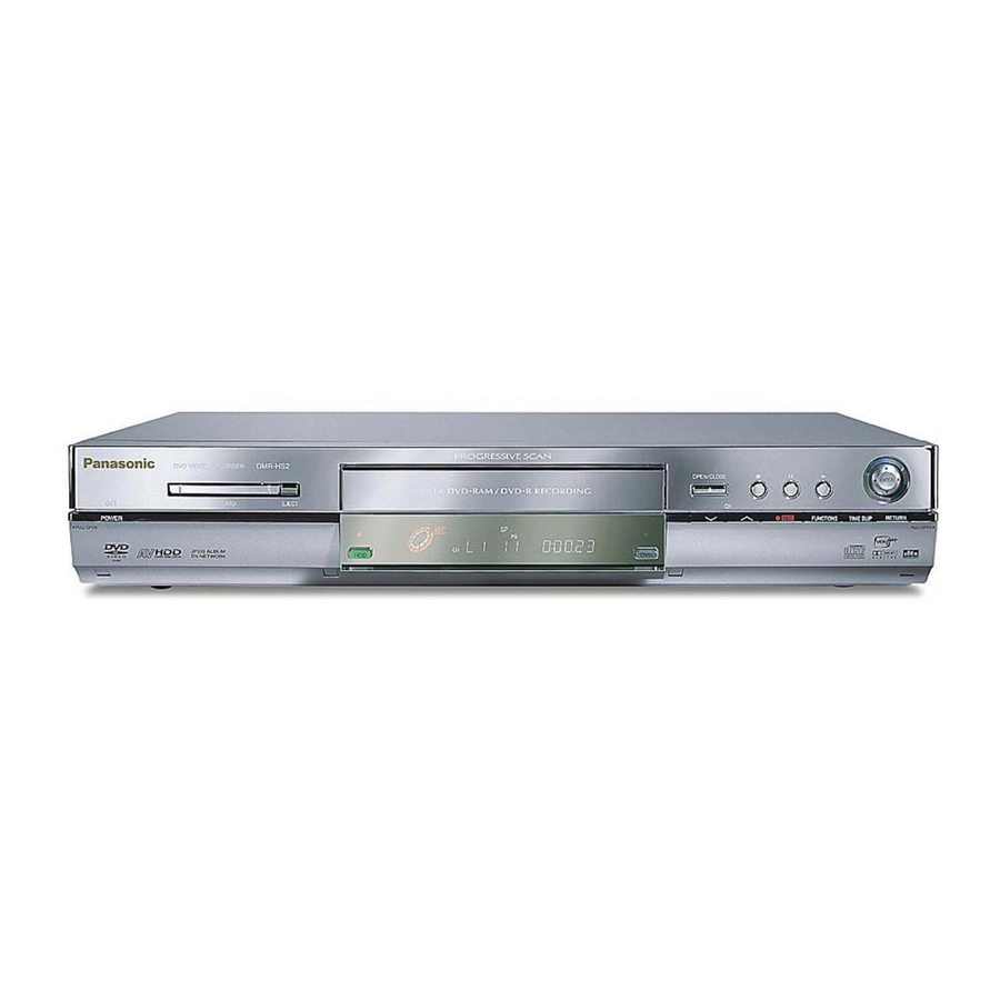 Panasonic DMR-HS2 Manuel D'utilisation