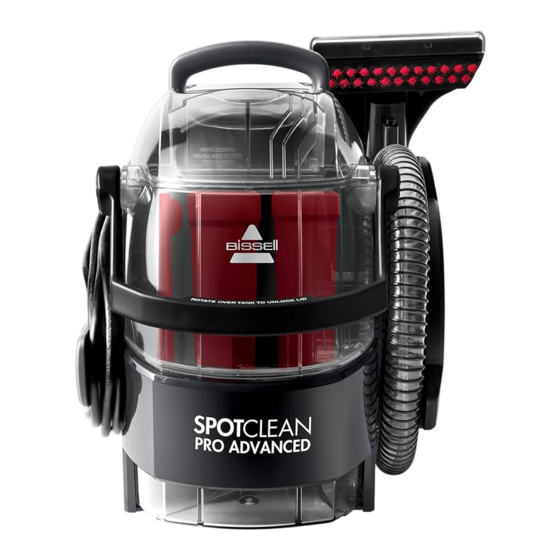 Bissell SPOTCLEAN PRO ADVANCED 1558D Manuel De L'utilisateur