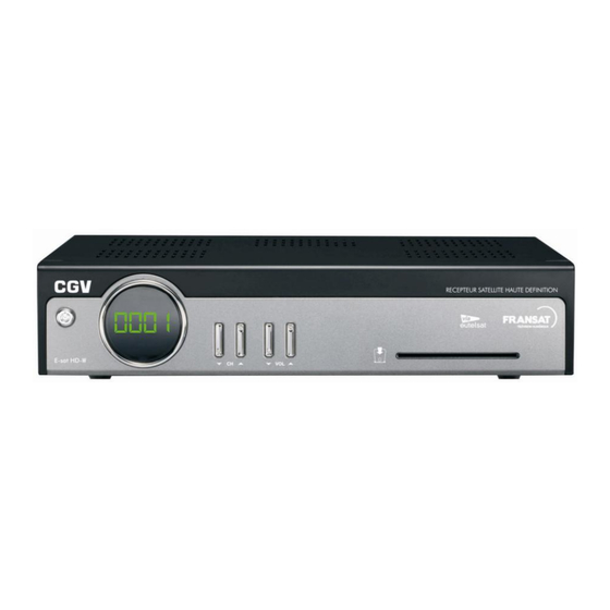 CGV FRANSAT 70009 E-SAT HD-W Mode D'emploi