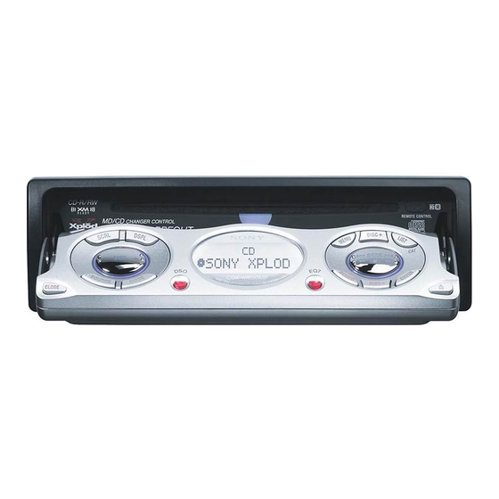 Sony CDX-M850MP Mode D'emploi