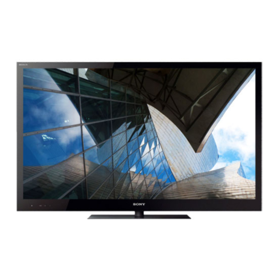 Sony Bravia KDL-65HX92 Série Mode D'emploi