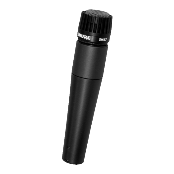 Shure SM57 Mode D'emploi