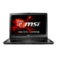 MSI GL72 6QF-842FR Manuel D'utilisation