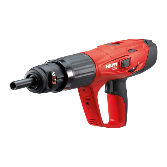 Hilti DX 5 Mode D'emploi