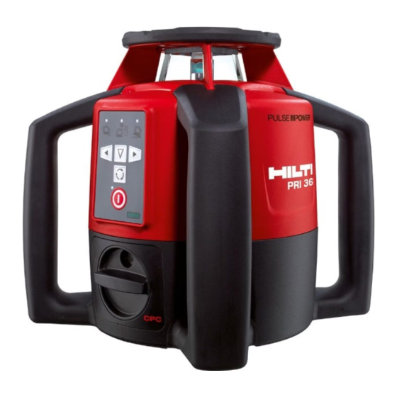 Hilti PRI 36 Mode D'emploi