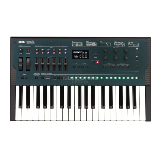 Korg opsix Mode D'emploi