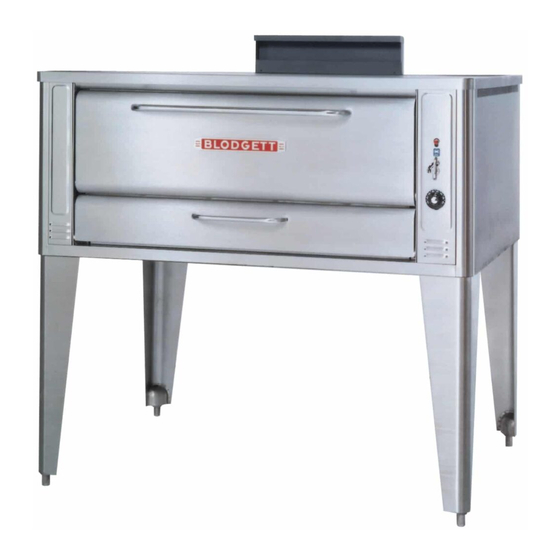 Blodgett 1048DD Manuel D'installation