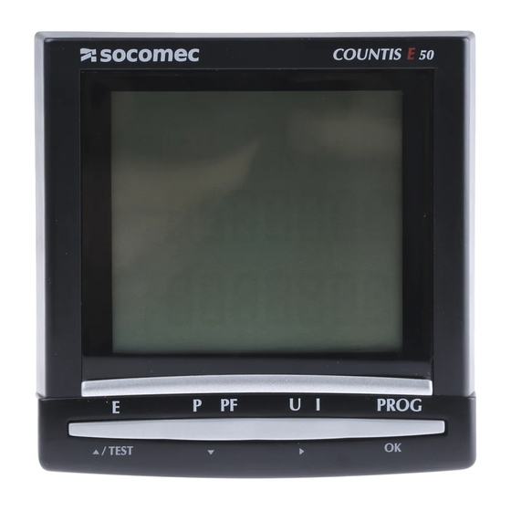 socomec COUNTIS E50 Mode D'emploi