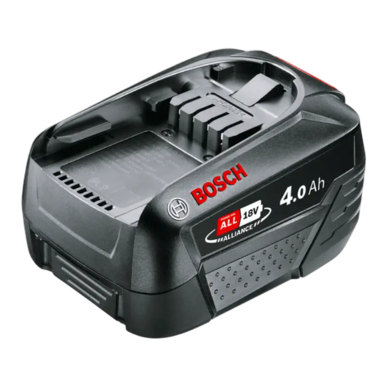 Bosch Professional 18V Manuel De L'utilisateur