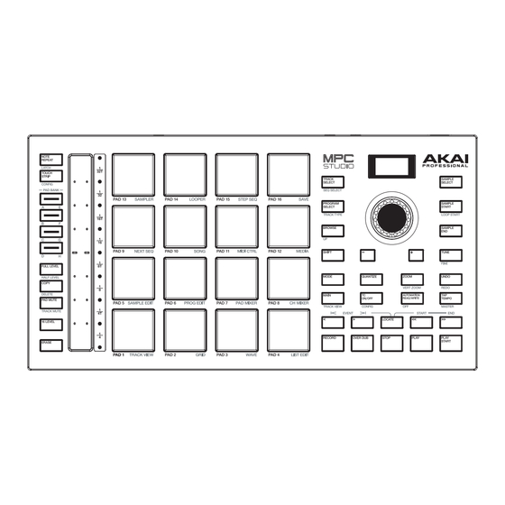 Akai Professional MPC Studio mk2 Guide D'utilisation Rapide