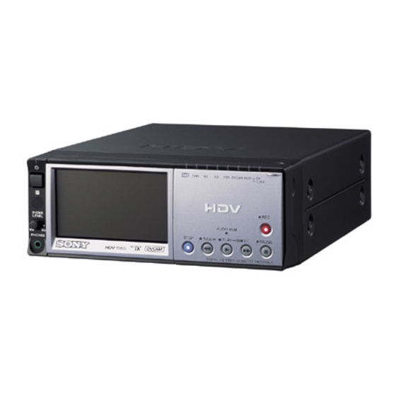 Sony HVR-M10U Mode D'emploi