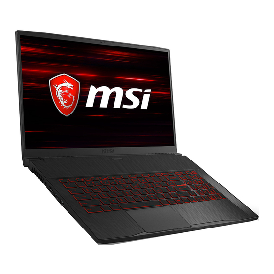 MSI GF75 THIN 9RCX-295FR Manuel D'utilisation