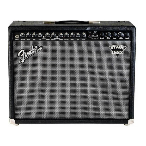 Fender STAGE 1000 Mode D'emploi