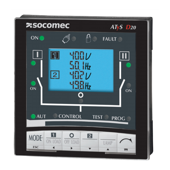 socomec ATys D10 Notice D'utilisation