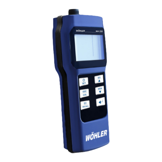 Wohler WA 335 Instructions De Service