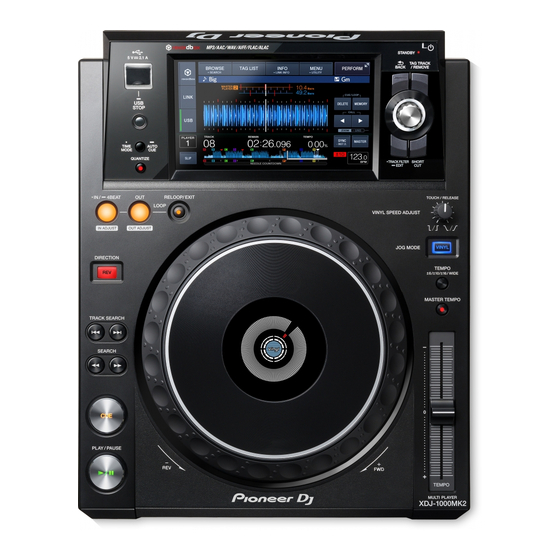 PIONEER DJ XDJ-1000MK2 Mode D'emploi