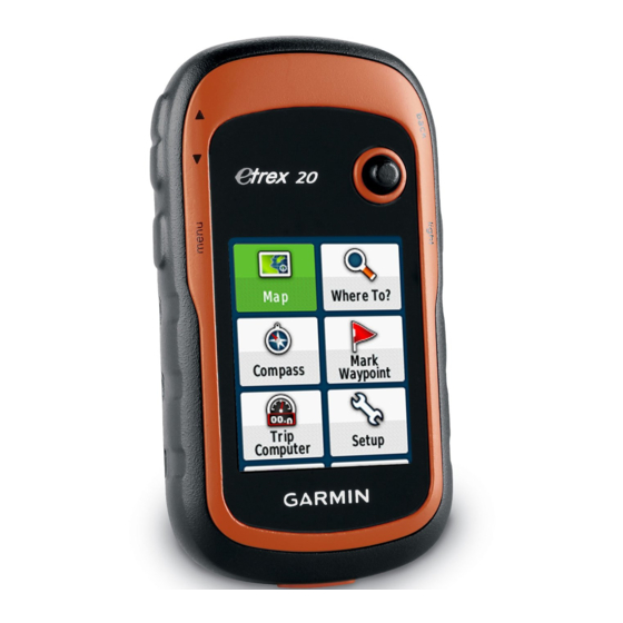 Garmin eTrex 20 Manuel De Demarrage Rapide