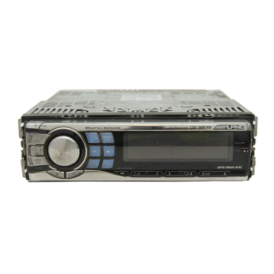 Alpine CDE-9881R Mode D'emploi