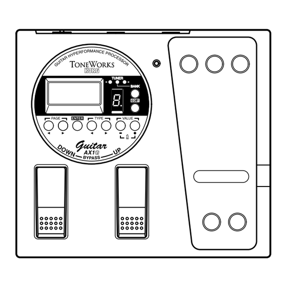 Korg ToneWorks AX1G Notice D'emploi