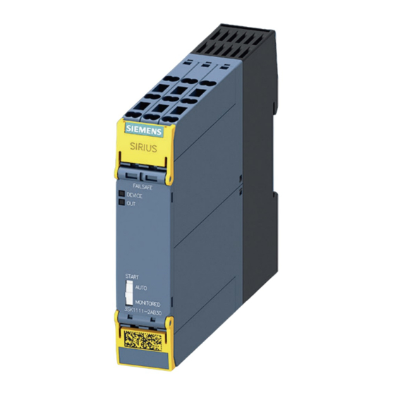Siemens SIRIUS 3SK2112 AA10 Serie Instructions De Service Originales