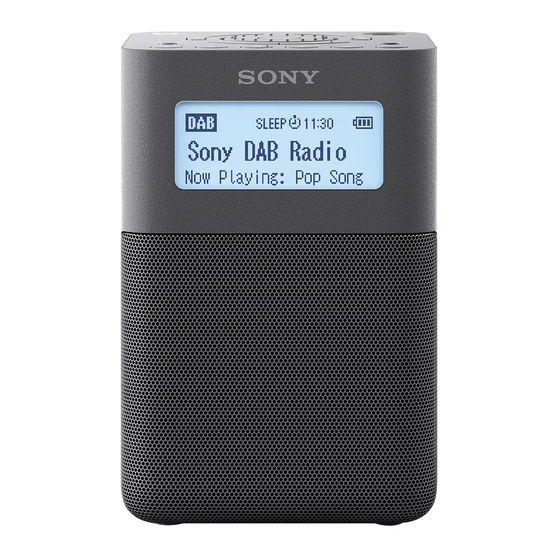 Sony RDS XDR-V20D Mode D'emploi