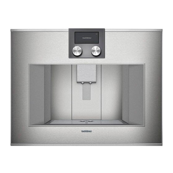 Gaggenau CM470712/01 Notice De Montage