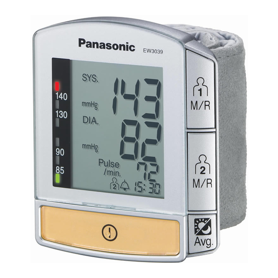 Panasonic DIAGNOSTEC EW3039 Manuels