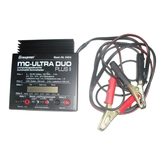 GRAUPNER mc-ULTRA DUO PLUS II Instructions D'utilisation