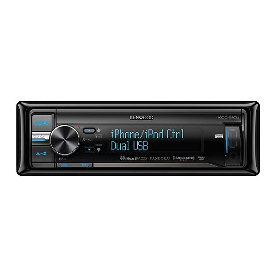 Kenwood KDC-610U Guide De Démarrage Rapide