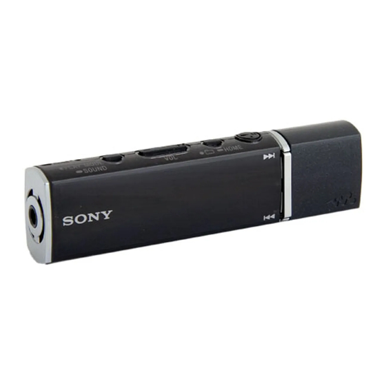 Sony WALKMAN NW-E013 Mode D'emploi