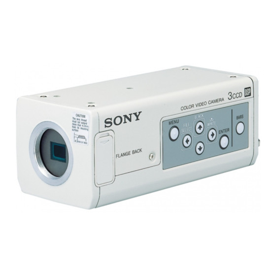 Sony ExwaveHAD DXC-390 Mode D'emploi