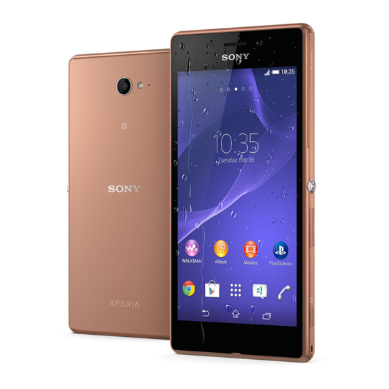 Sony Xperia M2 Aqua D2403 Guide De L'utilisateur