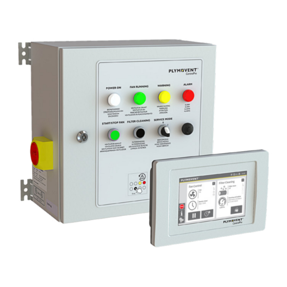 PLYMOVENT CONTROLPRO Manuel Opérateur