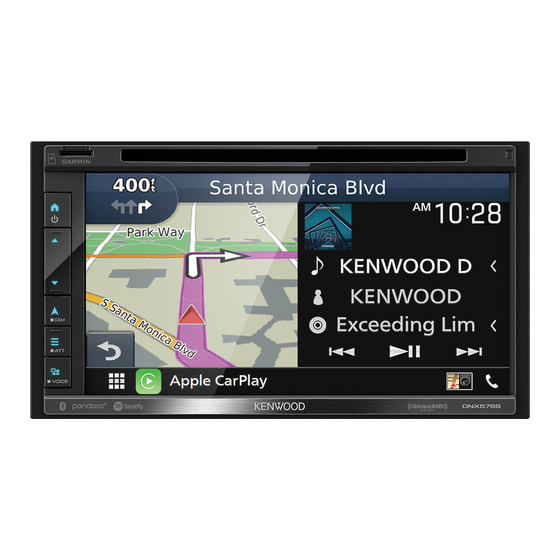 Kenwood DNX996XR Guide De Démarrage Rapide