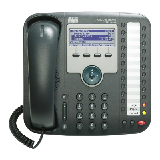 Cisco Unified 7931G Manuel