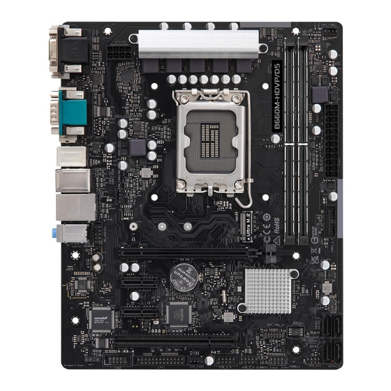 ASROCK B660M-HDVP/D5 Mode D'emploi