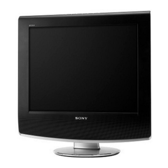 Sony WEGA KLV-20SR3 Mode D'emploi