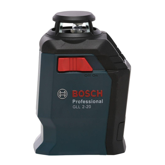 Bosch GLL 2-20 Professional Notice Originale