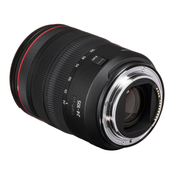Canon RF24-105mm F4-7.1 IS STM Mode D'emploi
