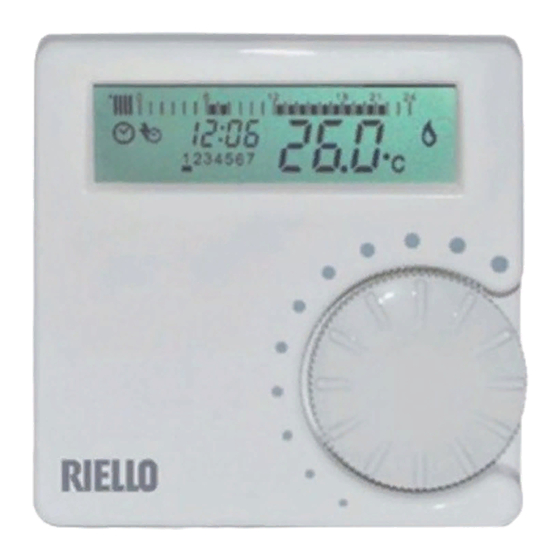 Riello ChronoRiello 7D Wireless WR Manuel D'installation Et D'utilisation