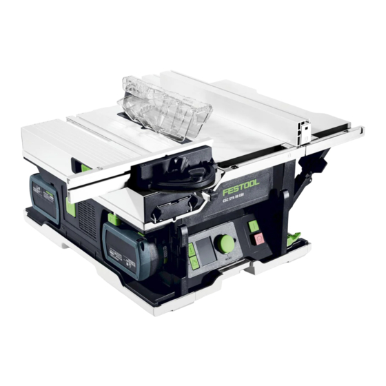 Festool CSC SYS 50 Manuels