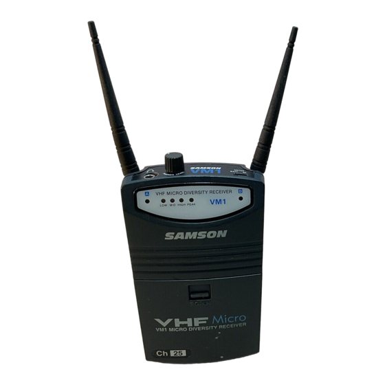 Samson VHF Micro Mode D'emploi