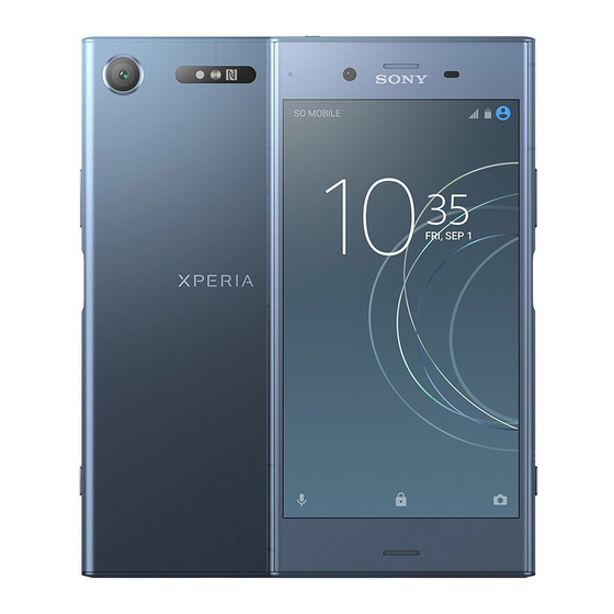 Sony Xperia XZ1 G8341 Guide De L'utilisateur