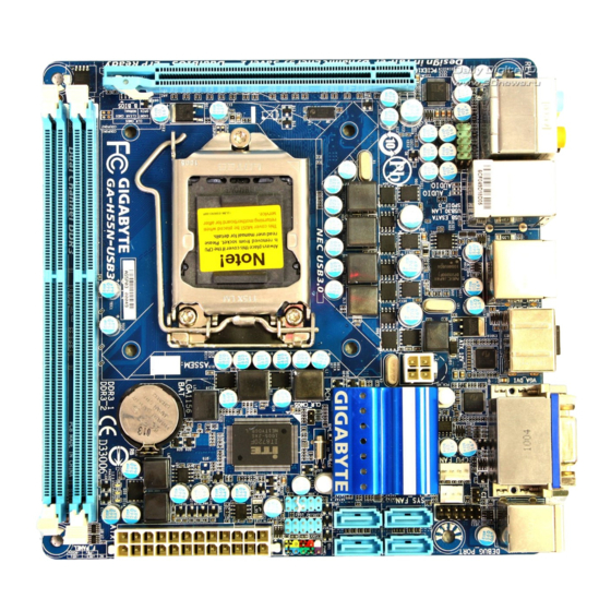 Gigabyte GA-H55N-USB3 Manuel D'utilisation