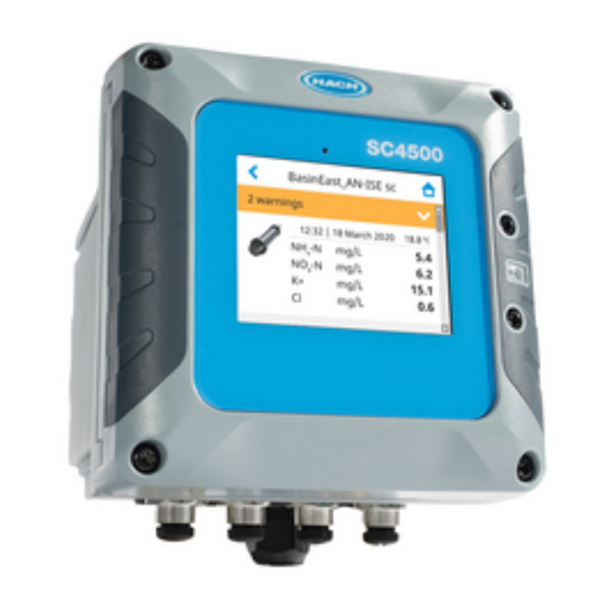 Hach SC4500 Instructions D'utilisation