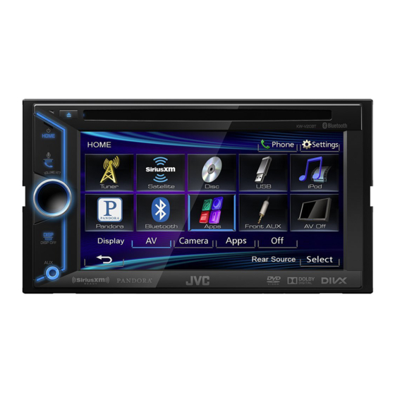 JVC KW-V40BT Mode D'emploi