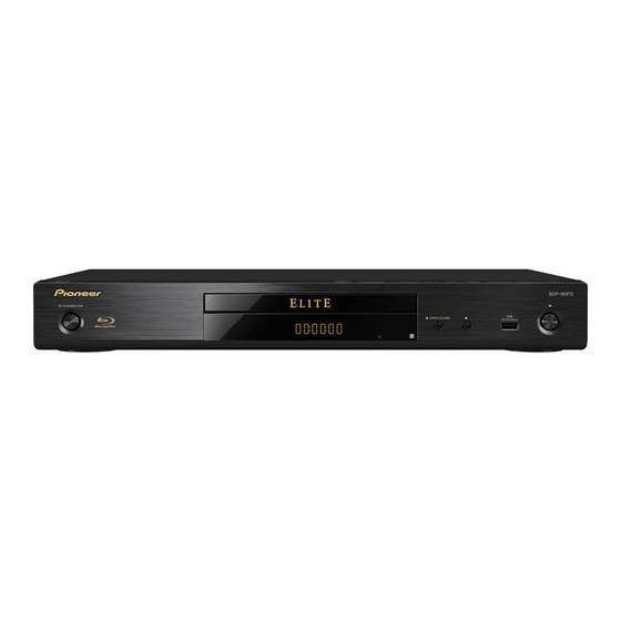 Pioneer BDP-80FD Mode D'emploi