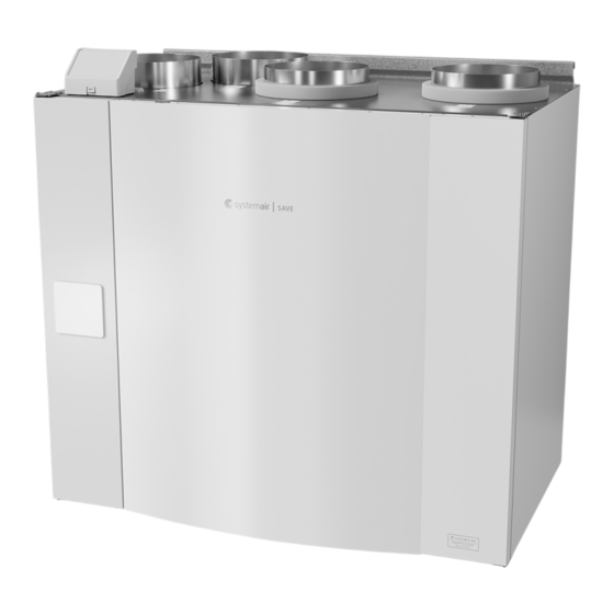 SystemAir SAVE VTR 500 Manuel D'entretien Et D'installation